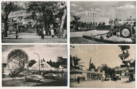 Budapest, Nemzetközi Vásár, Ipari Vásár, Mezőgazdasági Kiállítás - 4 db modern Képzőművészeti Alap képeslap