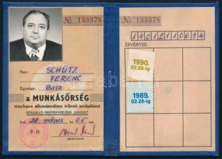 1988 Fényképes munkásőr igazolvány, szolgálati fegyverviselési jogosultsággal