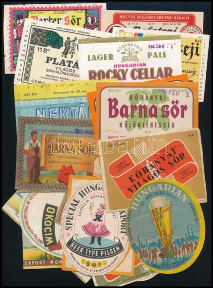 cca 1920-1970 25 db magyar sörcímke