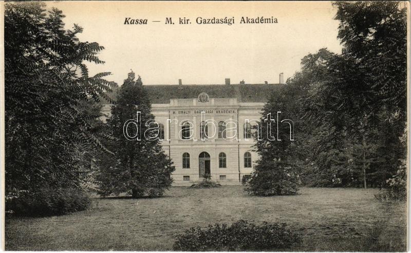 Kassa, Kosice; M. kir. gazdasági akadémia / Academy of Economics