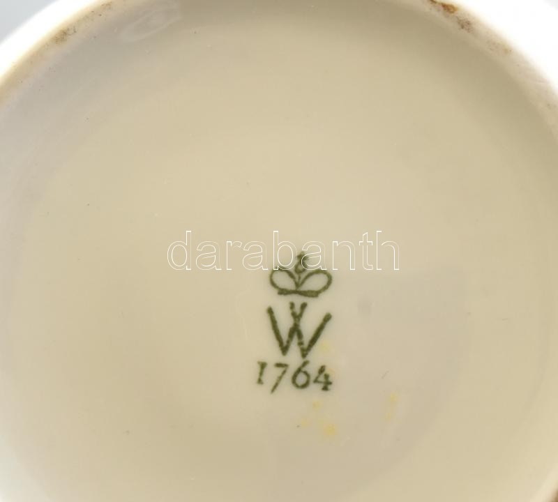 Wallendorf sárkányos váza, 2db, kézzel festett, jelzett, hibátlan, m:18, 20,5 cm - Image 3