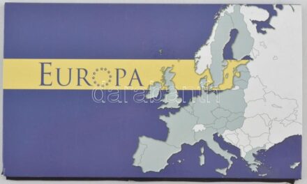 'Egyesült Európa' éremtartó tálca, 28 férőhellyel, használt, kicsit sérült állapotban