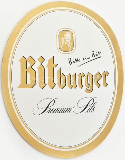 Bitburger német sör reklám fém tábla. 32x27,5cm