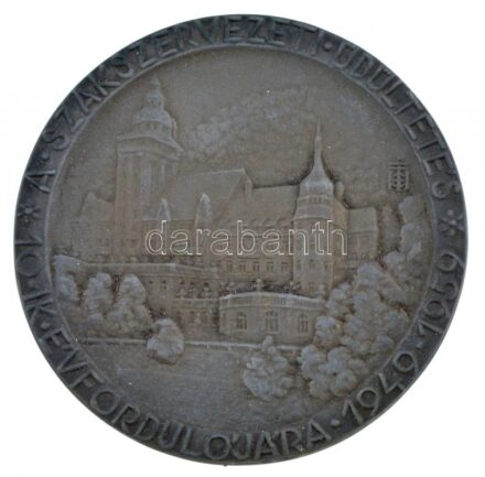 Tóth Gyula (1893-1970) 1959. 'A Szakszervezeti Üdültetés 10-ik évfordulójára 1949-1959' Zn emlékérem, eredeti tokban (60mm) T:1