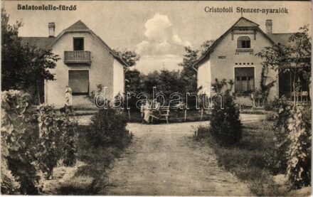Balatonlelle, Cristofoli Stenzer nyaralók, Angyi villa. Kengyel Róza kiadása (EK)