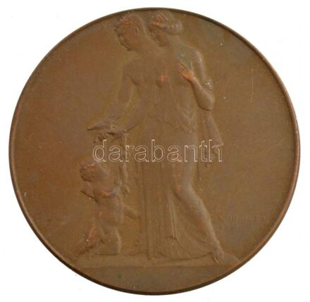 Lőrincz István (1901-1985) 1931. 'Házasságkötésünk emlékére' kétoldalas, bronz emlékérem (50mm) T:1-,2