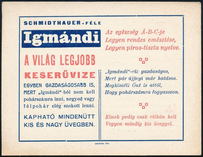 Igmándi kúrák otthon / Igmándi keserűvíz - reklámlap - Image 2