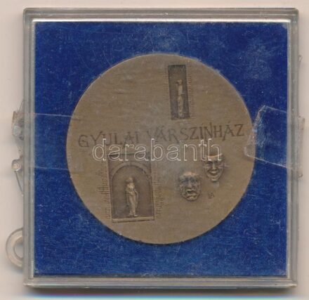 Lapis András (1942-) DN 'Gyulai Várszínház' Br emlékérem sérült ÁPV tokban (42,5mm) T:1-