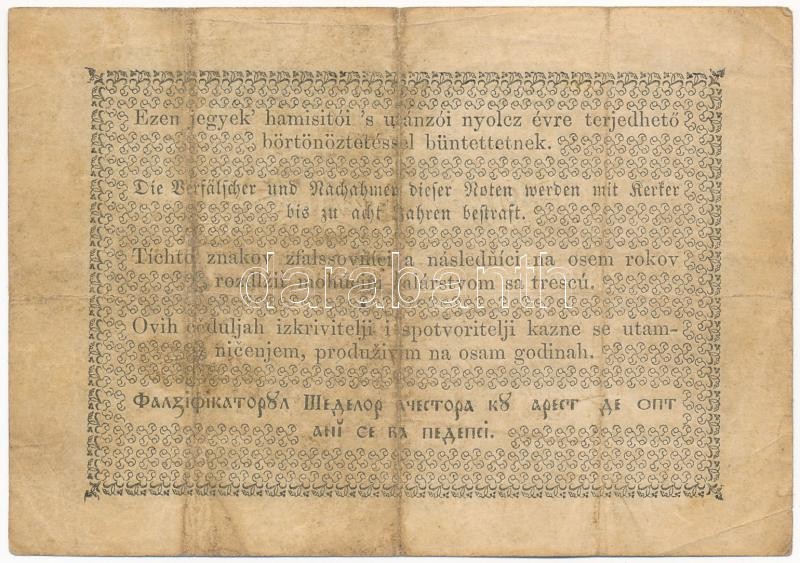 1848. 1Ft 'Kossuth bankó' 'p. cq.' T:III kis folt Adamo G104 - Image 2