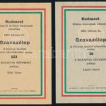 cca 1945-1963 Független Kisgazdapárt röplap, 2 db + 2 db szavazólap, Hazafias Népfront - Image 2