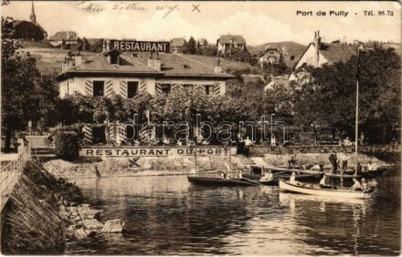 1928 Pully, Port de Pully Restaurant (small tear)