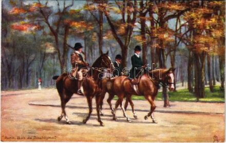'Paris, Bois de Boulogne' Horse riding. Raphael Tuck et Fils Ltd. Paris 'Oilette' Bois de Boulogne Serie 651. No. 80.