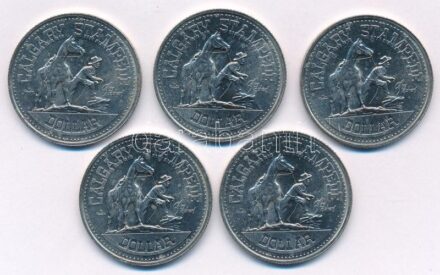 Kanada 1978. 'Commonwealth Games - Calgary Stampede Dollar' Cu-Ni (5x) T:1-2 Canada 1978. 'Commonwealth Games - Calgary Stampede Dollar' Cu-Ni (5x) C:UNC-XF