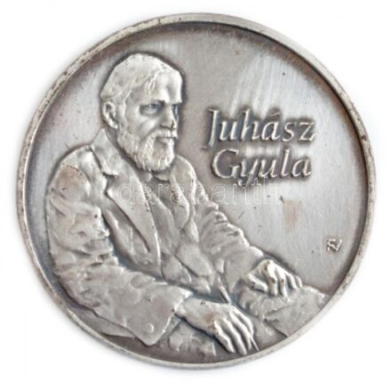 Fűz Veronika (1951-) DN 'Juhász Gyula 2005 / Universitas Scientiarum Szegediensis - Facultas Academiae Paedagogicae de Gyula Juhász' ezüstözött bronz emlékérem (42,5mm) T:1-