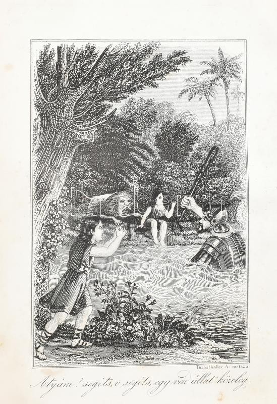 Schmid Kristóf Ifjúsági iratai. VII. kötet, Harmadik egészében újra átdolgozott magyar kiadás, új beszélyekkel bővítve és tíz acélmetszettel díszítve Sujánszky Antal szerkesztése alatt. Pest, 1850, Emich Gusztáv. Korabeli - Image 2