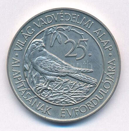 1988. 50Ft Cu-Ni 'Világ Vadvédelmi Alap - Kékvércse' T:BU patina Adamo EM101