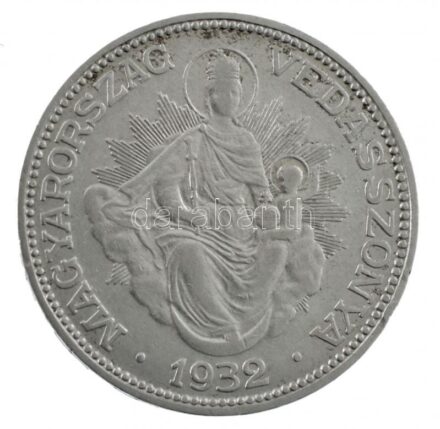 1932. 2P Ag 'Madonna' T:2,2- Adamo P7
