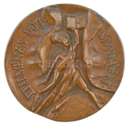 ~1970. 'Eredményes Pártmunkáért' Br plakett (115mm) T:2