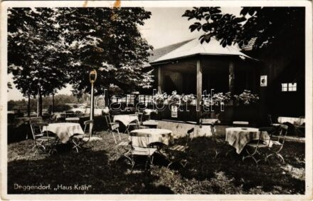 1940 Deggendorf, Gasthaus zum 'Kräh' / inn, restaurant, garden (fl)