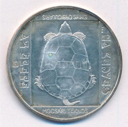 1985. 200Ft Ag 'Természetvédelem - Mocsári teknős' T:BU patina Adamo EM85