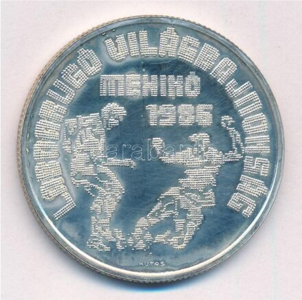 1986. 500Ft Ag 'Labdarúgó Világbajnokság - Mexikó 1986' T:1- felszíni karcok, kis patina Adamo EM95