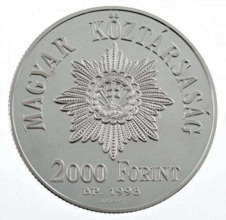 1998. 2000Ft Ag '1848-49. forradalom és szabadságharc 150. évfordulója' kapszulában, tanúsítvánnyal, dísztokban T:PP Adamo EM151