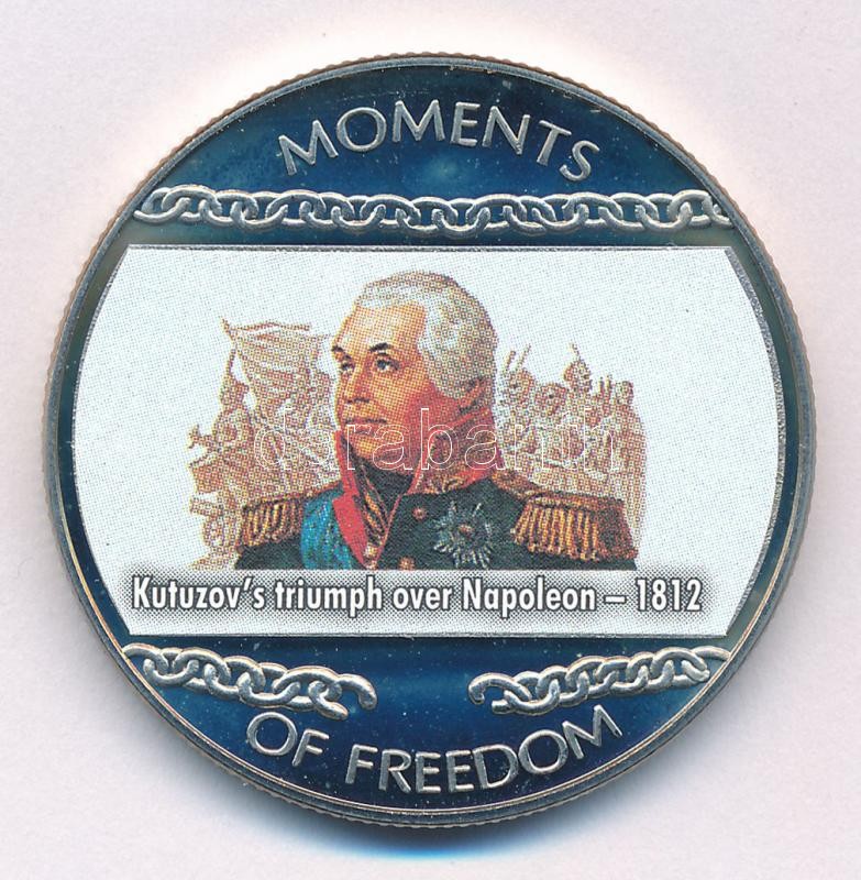 Libéria 2004. 10$ 'Szabadság pillanatai - Kutuzov győzelme Napóleon fölött 1812' multicolor T:PP Liberia 2004. 10 Dollars 'Moments of Freedom - Kutuzov's triumph over Napoleon 1812' multicolor C:PP