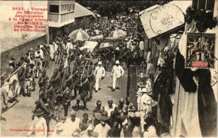 1909 Porto-Novo, Voyage du Ministre des Colonies a la Cote d'Afrique. Dans les Rues de Porto-Novo / Voyage of the Minister for the Colonies to the African Coast. In the Streets of Porto-Novo. African folklore