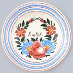 Pruzsinszky J. Fiai - Bélapátfalva jelzett, kerámia tányér, kopott, apró csorbák. d: 23,5cm