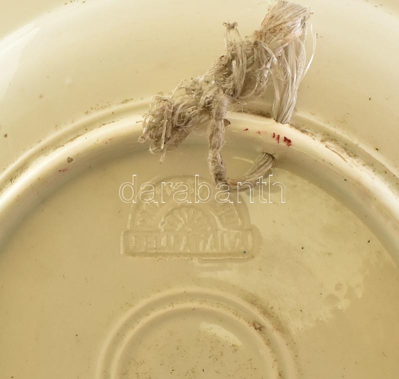Pruzsinszky J. Fiai - Bélapátfalva jelzett, kerámia tányér, kopott, apró csorbák. d: 23,5cm - Image 2