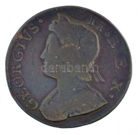 Nagy-Britannia 1736. 1/2p Cu 'II. György' T:3,3- United Kingdom 1736. 1/2 Penny 'George II' C:F,VG Krause KM#566