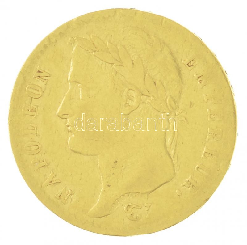 Franciaország 1808A 20Fr Au 'Napóleon' (6,34g/0.900) T:2-,3 ph. France 1808A 20 Francs Au 'Napoleon' (6,34g/0.900) C:VF,F edge error Krause KM#687