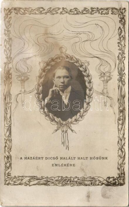 A hazáért dicső halált halt hősünk emlékére / WWI Austro-Hungarian K.u.K. military, in memory of the fallen heroes. photo (EB)