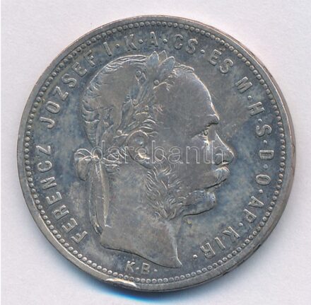 1881KB 1Ft Ag 'Ferenc József / Középcímer' T:3 Adamo M15