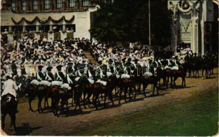 Huldigungsfestzug 1908. Truppen aus der Zeit des siebenjährigen Krieges / 60th Anniversary of Franz Joseph's reign, K.u.K. military parade (Rb)