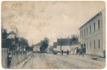 1916 Lenti, utca, üzlet. Mitzger Miksa Fia József kiadása (b)