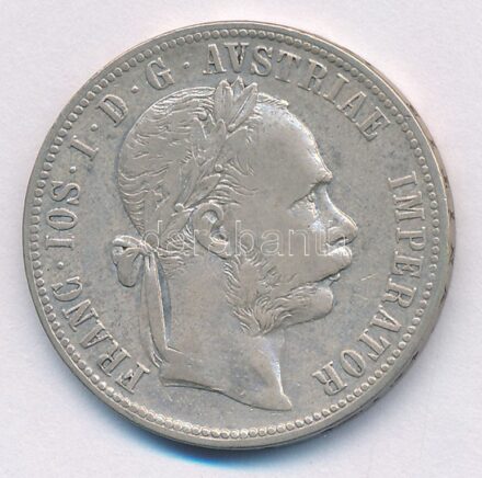 Ausztria 1887. 1Fl Ag 'Ferenc József' T:3 patina Austria 1887. 1 Florin Ag 'Franz Joseph' C:F patina Krause KM#2222