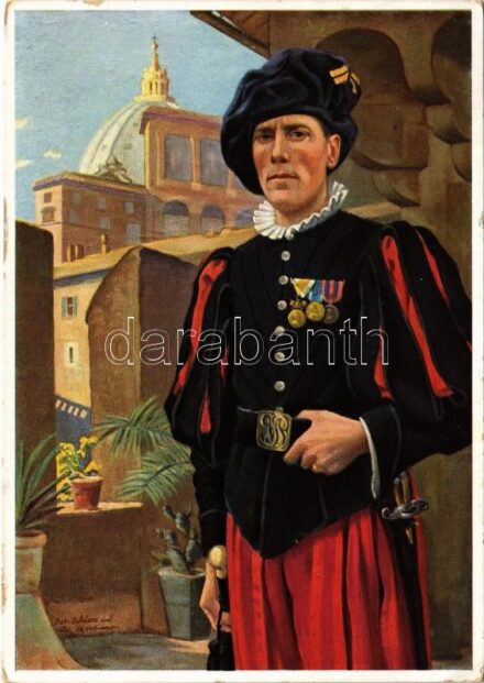 1938 Sergente. Guardia Svizzera Pont / Wachtmeister / Pontifical Swiss Guard (bodyguards of the pope in Vatican City) s: Rob. Schiess (EK)