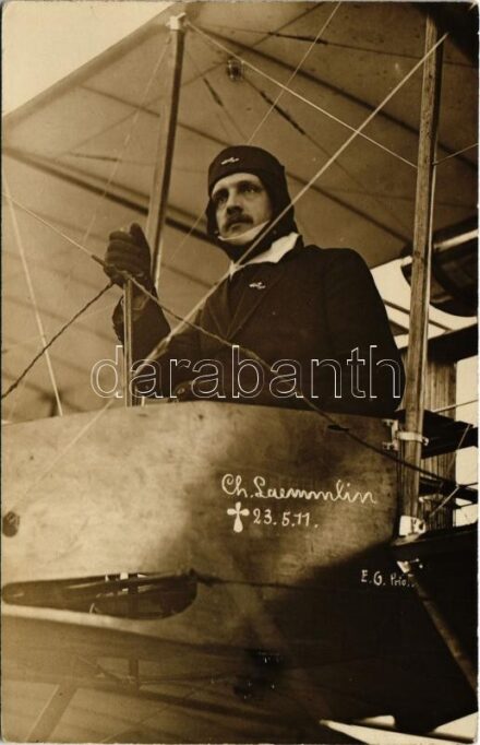 Ch. Laemmlin / German pilot, aviator. E. Gebauer (Mülhausen) photo
