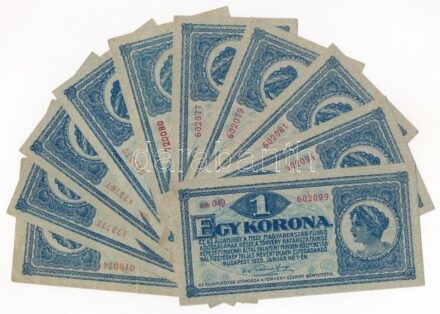 1920. 1K (10x) közte közeli sorszámok T:I--III Adamo K4