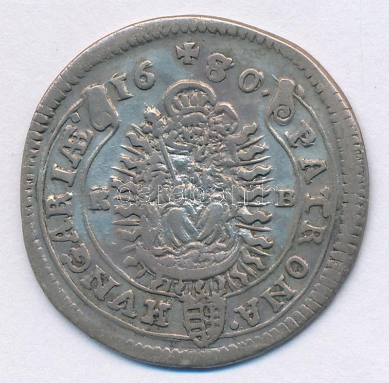 1680K-B 15kr Ag 'I. Lipót' (6,49g) T:2 patina, ph. Hungary 1680K-B 15 Kreuzer Ag 'Leopold I' (6,49g) C:XF patina, edge error Huszár: 1425., Unger II.: 1060.a - Image 2