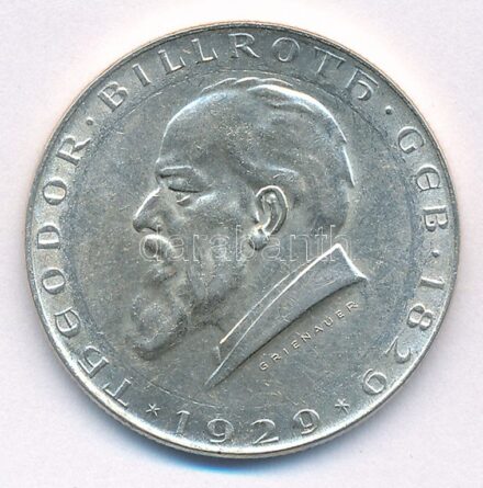 Ausztria 1929. 2Sch Ag 'Dr. Theodor Billroth születésének 100. évfordulója' T:1- Austria 1929. 2 Schilling Ag '100th Anniversary - Birth of Dr. Theodor Billroth' C:AU Krause KM#2844
