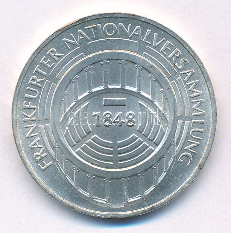 Német Szövetségi Köztársaság 1973G 5M Ag 'A Frankfurti Parlament 125. évfordulója' T:1- Federal Republic Germany 1973G 5 Mark Ag '125th Anniversary - Frankfurt Parliament' C:AU Krause KM#137