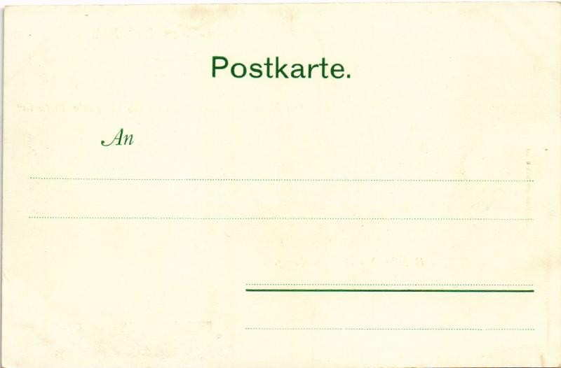 Braubach mit Marksburg. An Bord des Dampfers 'Kaiserin Auguste Victoria' Rhein-Dampfschiffahrt Kölnische und Düsseldorfer Gesellschaft / German steamship company, steamer line between Cologne and Düsseldorf, advertisement card (fl) - Image 2