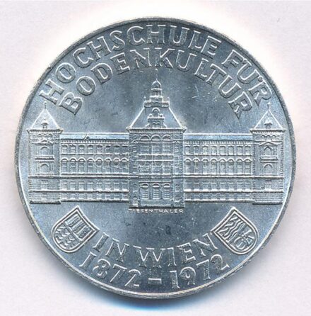 Ausztria 1972. 50Sch Ag '100 éves a Mezőgazdasági Főiskola' T:1- kis patina Austria 1972. 50 Schilling Ag '100th Anniversary - Institute of Agriculture' C:AU small patina Krause KM#2914