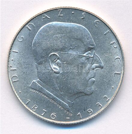 Ausztria 1932. 2Sch Ag 'Dr. Ignaz Seipel halála' T:1- Austria 1932. 2 Schilling Ag 'Death of Dr. Ignaz Seipel' C:AU Krause KM#2849