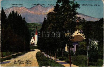 1918 Tátralomnic, Tatranská Lomnica (Magas-Tátra, Vysoké Tatry); Lomnici csúcs, kápolna / Lomnicky stít / mountain peak, chapel (EK)