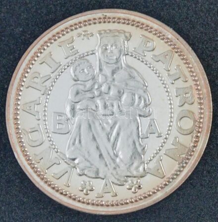 DN 'Magyarok Kincstára - II. Lajos ezüst dénár, 1526' ezüstözött rézötvözet utánveret tanúsítvánnyal, kapszulában (15mm) T:PP kis patina