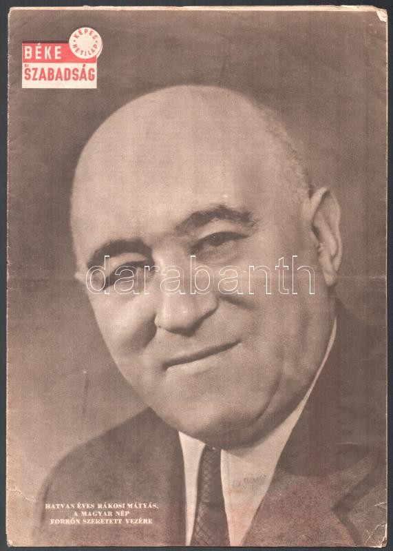 1945 Jövendő I. évf. 3., 12.,17 sz. + 1952 Béke és Szabadság képes hetilap. III. évf. 10. sz. Kopottak, közte szakadt, sérült. - Image 4