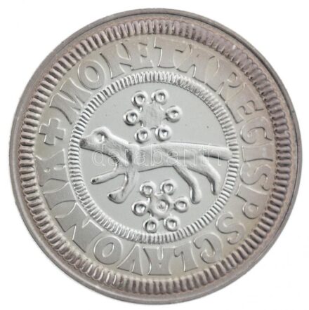 DN 'Magyarok Kincstára - Szlavón dénár' ezüstözött rézötvözet utánveret tanúsítvánnyal, kapszulában (18mm) T:PP kis patina